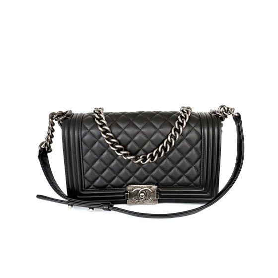 Chanel Boy Bag in Quilted Calfskin